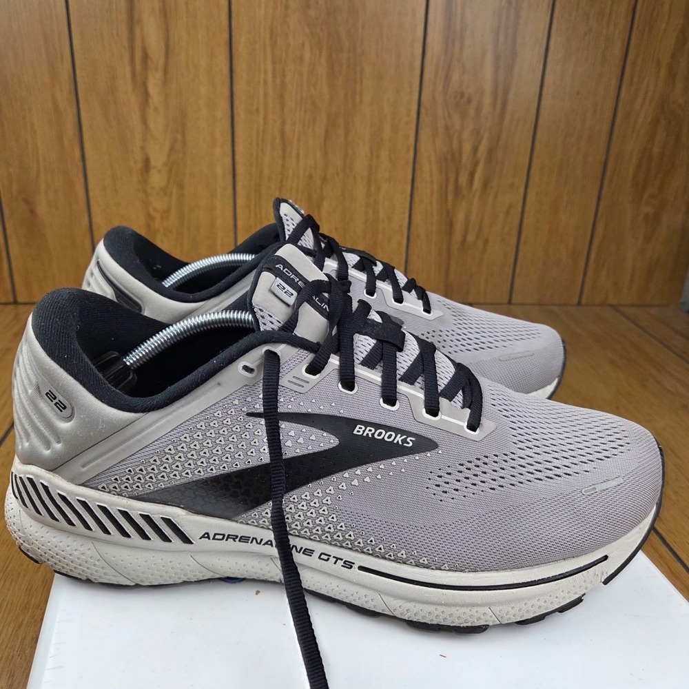 Brooks Adrenaline GTS 22 Mens Running Shoes Grey Black 1103664E012 13 4E Wide